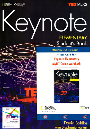 Keynote - BRE - Elementary: Student Book + DVD-ROM + MyELT Online Workbook, Printed Access Code, de Bohlke, David. Editorial Cengage Learning Edições Ltda., capa mole em inglês, 2017