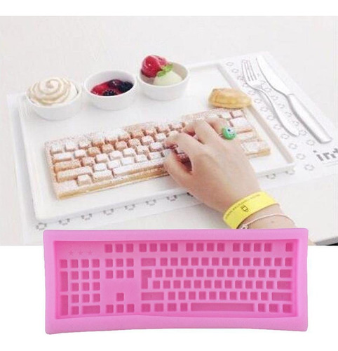 Teclado De Silicona Fondant Cake Decorating Chocolate Mold