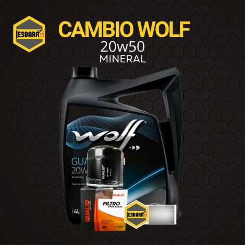 Cambio Aceite 20w50 Mineral Garrafa Wolf