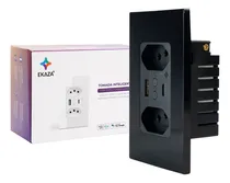 Comprar Tomada Inteligente Wifi Ekaza Dupla Usb Usbc Dupla 10a 3 Pinos Smart Alexa Tuya Smart Life Google 110v 220v Bivolt Preta