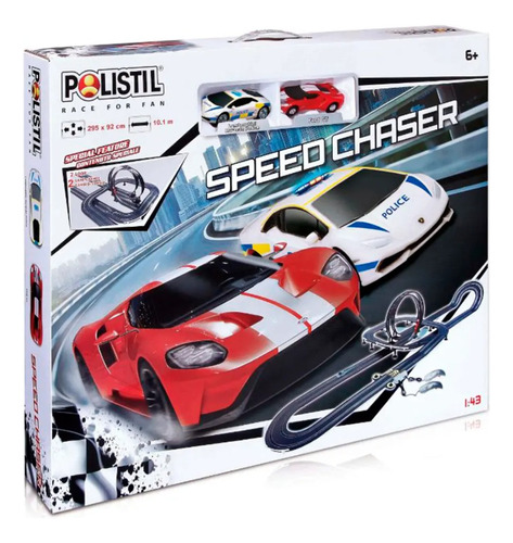Pista De Autos Polistil Speed Chaser Incluye 2 Autos +6