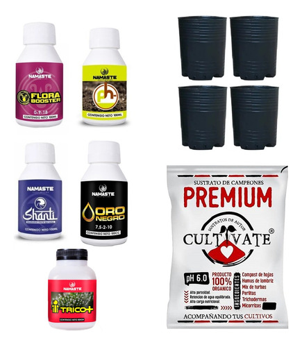 Kit Cultivo Cultivate Premium 80l Namaste Mix Sopladas