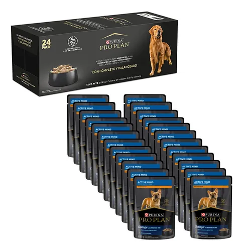 comprar Proplan Senior Active Mind Alimento Húmedo 24 Pouches 85 Gr