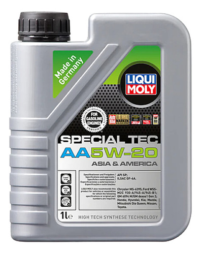 Specialtec 5w20 1lt Aceite Sintetico Para Motores Liqui Moly
