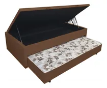 Comprar Cama Box Baú Solteiro C\u002F Cama Auxiliar De Molas 3x1 78x188cm