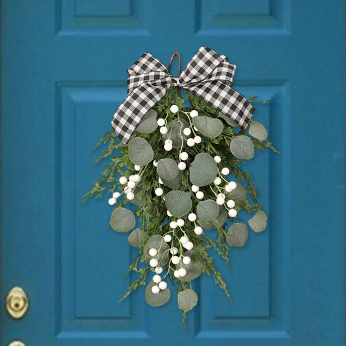 Corona Navideña Para Puerta De Entrada, Realista, Creativa,