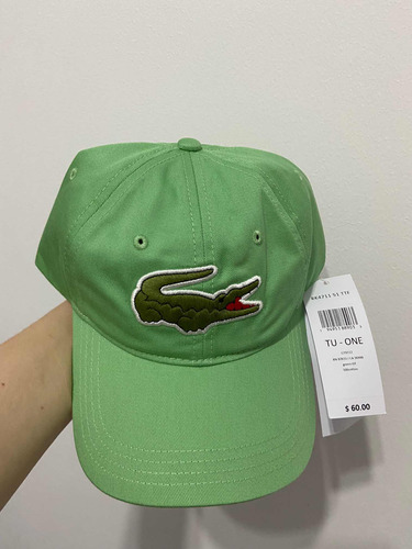 Boné Lacoste Big Croc Verde Claro