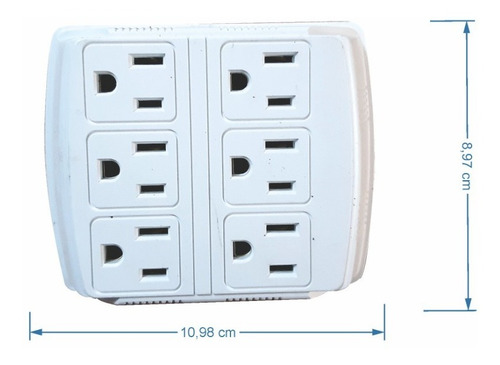 Imagen 2 de 5 de Multitomas Electrico Multicontacto De 6 Salidas. Exito Corp