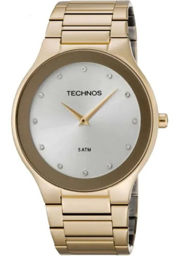 Relógio Technos Feminino  Slim Dourado 1l22en/4k