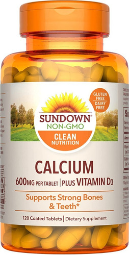 Sundown | Calcium Plus Vitamin D3 | 600mg | 120 Tabletas 