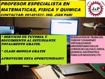 Comprar Profesor De Matemáticas, Física Y Química (asesoría Gratis)