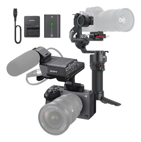 Câmera Cinema Sony Fx3 4k + Estabilizador Dji Ronin Rs3 Mini Cor Preto