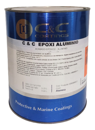 Pintura Epoxica C&c Epoxi Aluminio Galon Kit