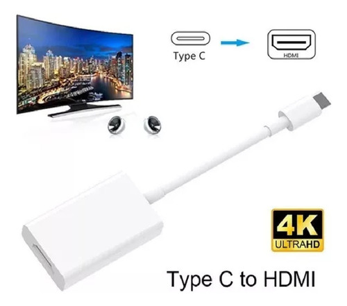 Adaptador Conversor Usb 3.1 Tipo C A Hdtv Ideal Notebook