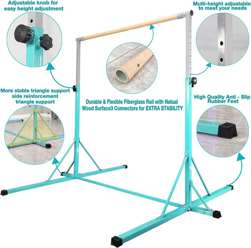 Updated Gymnastic Bar, 6ft Gymnastics Bar, Safe Gymna...