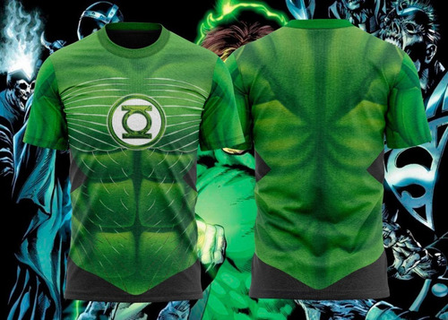 Imagem 3 de 4 de Lanterna Verde - Camiseta Infantil - Tecido Dryfit
