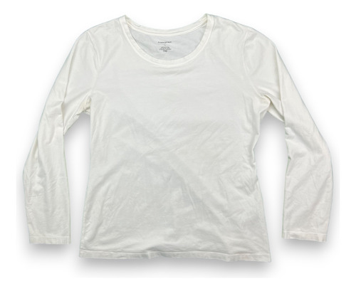 Playera Mujer Banana Republic Blanca Manga Larga