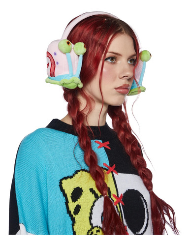 Orejeras Diadema Afelpadas En Forma De Gary De Bob Esponja