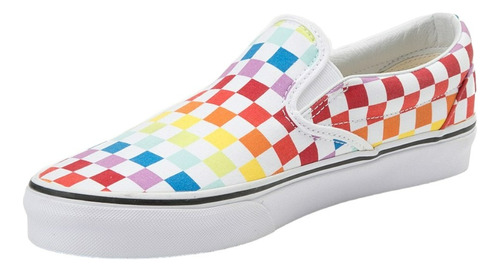 Vans Tenis Slip On Skate Shoe Rainbow Checkerboard