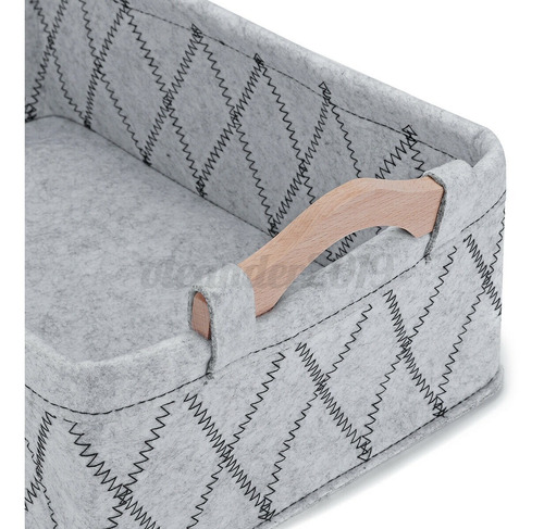 Imagen 3 de 4 de Bandeja Canasto Organizador Fieltro Ideal Decoración