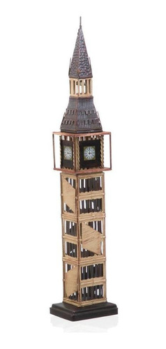 Enfeite De Metal Big Ben Marrom