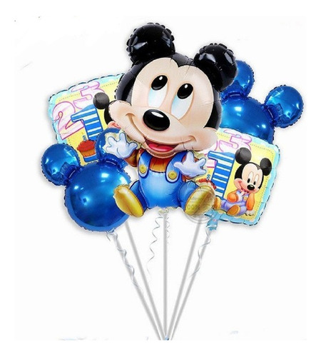 Kit Globo Metálico D Minnie Mickey Mouse Bebe 