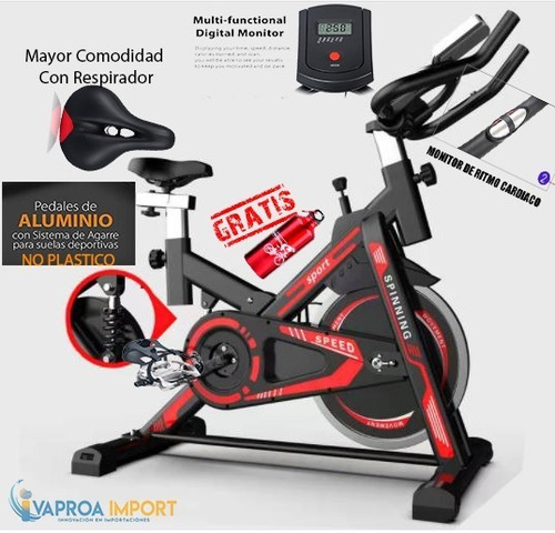 Bicicleta Estática Spinning+monitor+ Pedal Aluminio+ergonomi