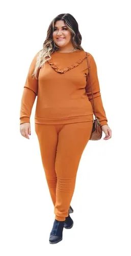 Conjunto de moletom feminino hotsell plus size mercado livre