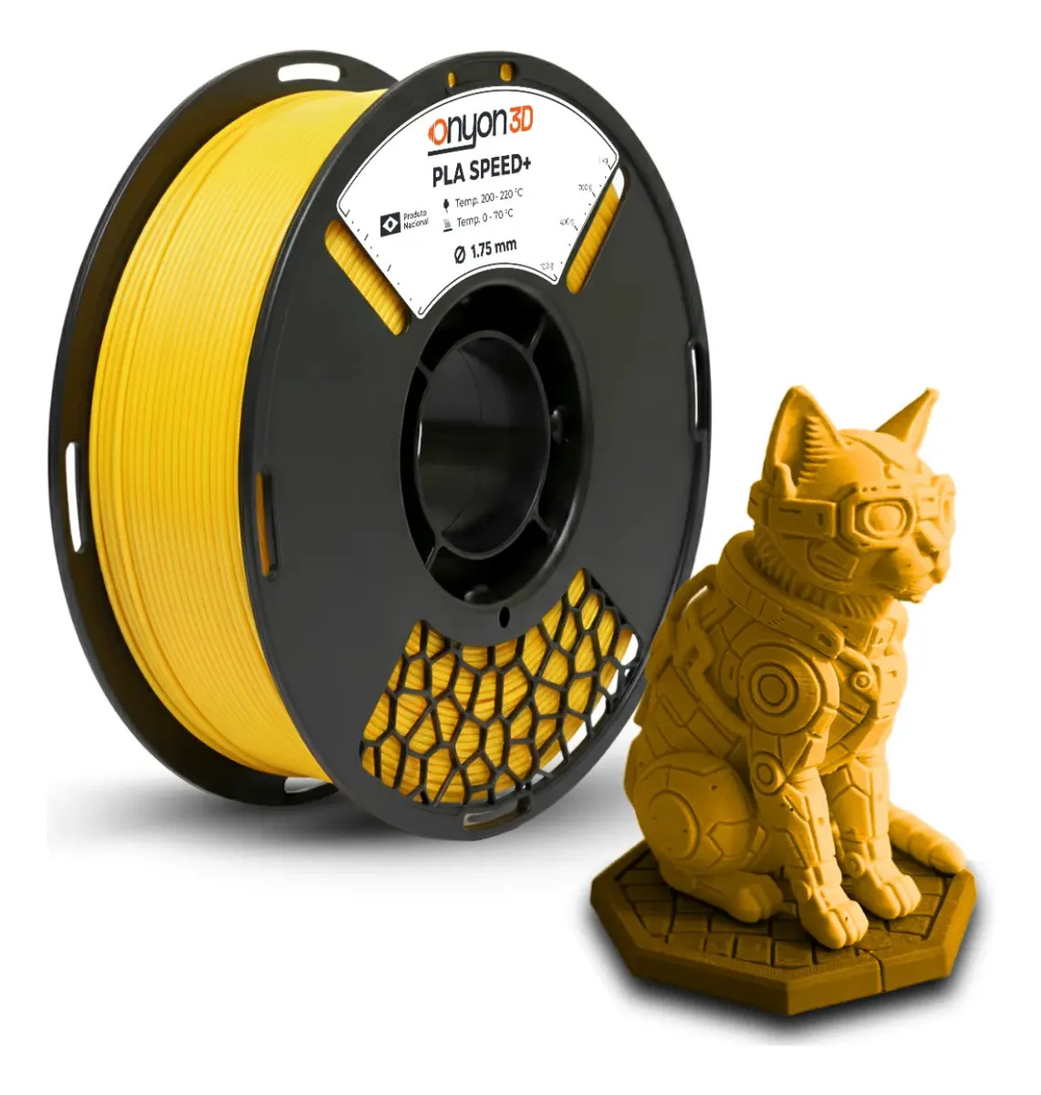 Filamento Pla Plus 1kg Impressão 3d Nacional - Cores Cor Amarelo
