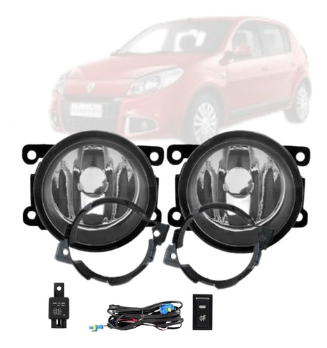 Kit Farol Auxiliar Logan Sandero Clio Duster 2006 A 2013