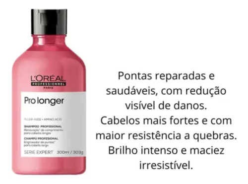 Loréal Pro Longer Shampoo Prolonger Reparador - 300ml