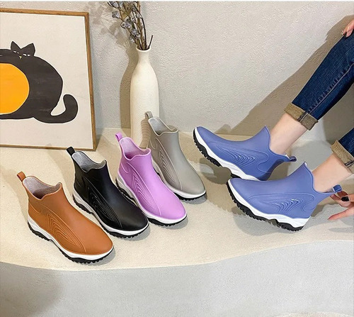 Botas De Lluvia De Moda, Zapatos De Cocina Botines Mujer