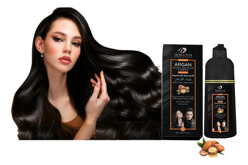Shampoo Tiñe Cubre Canas Tintura Colorante Natural De Argán