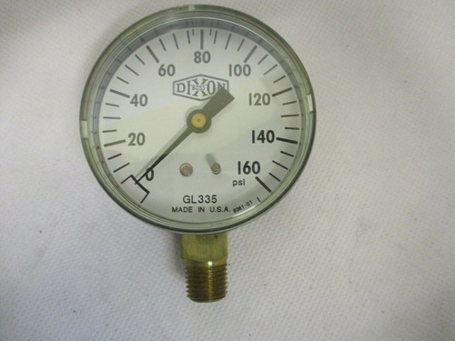 New Dixon Gl355 Gauge 0-160psi 2-1/2 Ggx