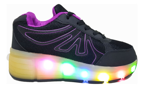 Zapatillas Con Rueda Y Luces Led Colore Varios Unixes E.grat