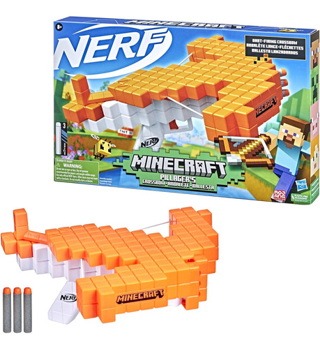 Nerf Lanzador Minecraft Ballesta Juguetes Minecraft