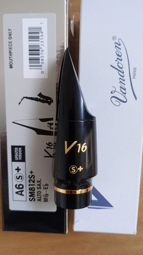 Boquilla Saxo Alto Vandoren A6s+ Nueva Plateado