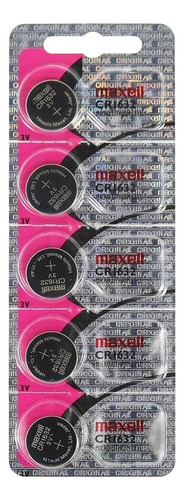 Maxell Pila Original Cr1632 Botón Pack X 5 Unidades