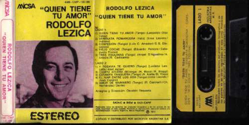 Rodolfo Lezica Quien Tiene Tu Amor Cassette