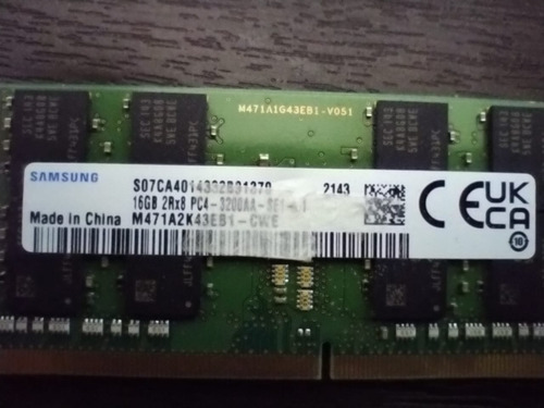 Memoria Ram 16gb 3200 Notebook - Samsung M471a2k43eb1-cwe