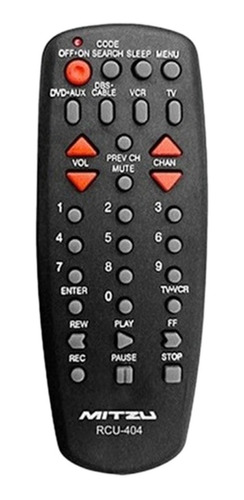 Imagen 1 de 6 de Control Remoto Universal 4 Equipos Tv Vcr Dvd Mitzu