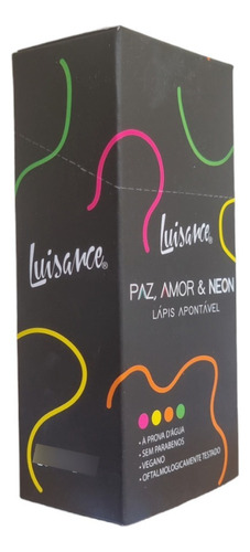 Lápis Apontavel Paz, Amor Neon Luisance L5210 Box C/24 Unid Cor Verde