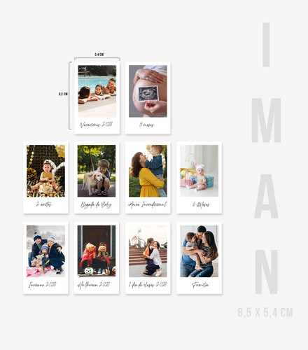 10 Fotos Magneticas Estilo Polaroid Personalizadas Con Lapiz