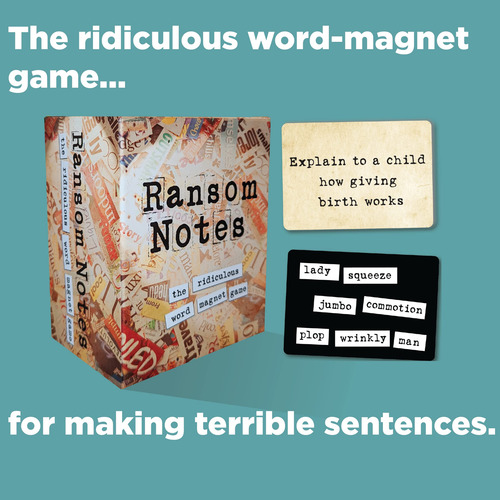 Party Game Ransom Notes The Ridiculous Word Magnet 3+ Player