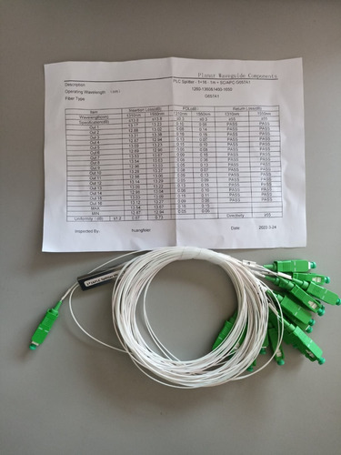 Splitter 1x16  Fibra Optica Conectorizado