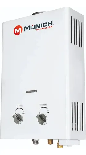 Calentador Instantáneo 6 LT de Cobre Gas LP-Encendido Automático Munich CP-6L