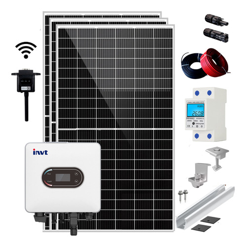 Kit Solar Completo Monofasico 5kw/h On-grid 2mppt Invt 5ktl