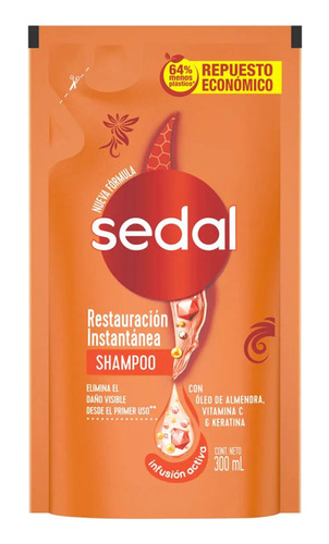 Shampoo Sedal Restauración Instantánea 300 Ml