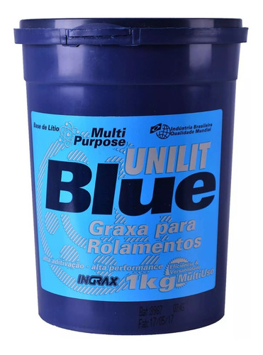 Graxa De Litio Multi Aplicações Ingrax 1kg Azul