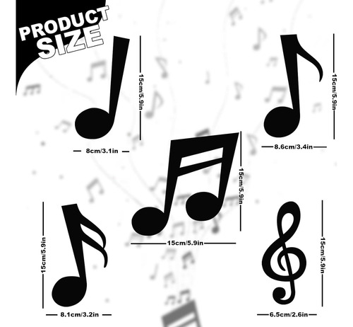 Recortes De Notas Musicales, 45 Recortes Forma De Notas...